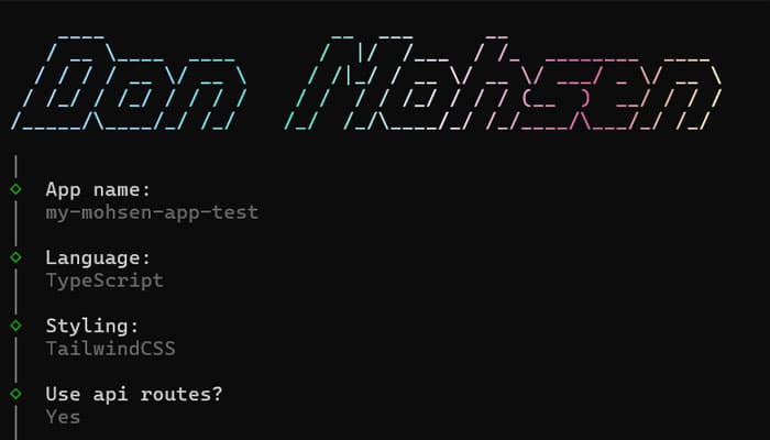 Real create-mohsen-app command-line interface
